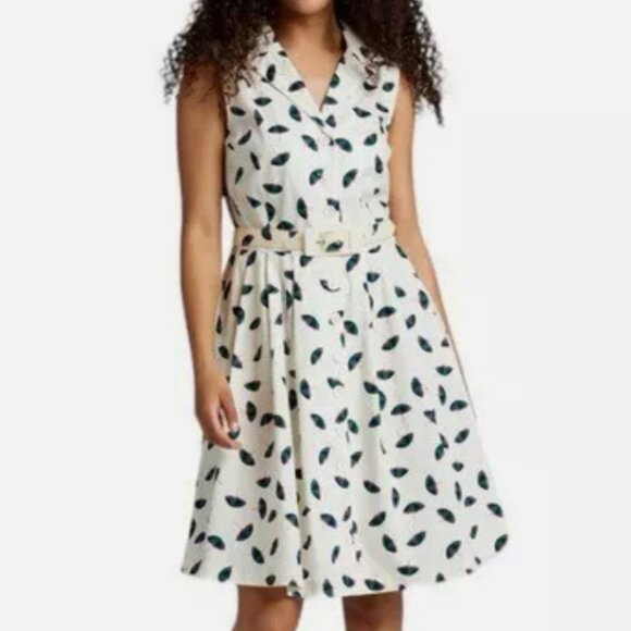 Modcloth Community Brunch Dress in Ivory Umbrella - Picture 1 of 10